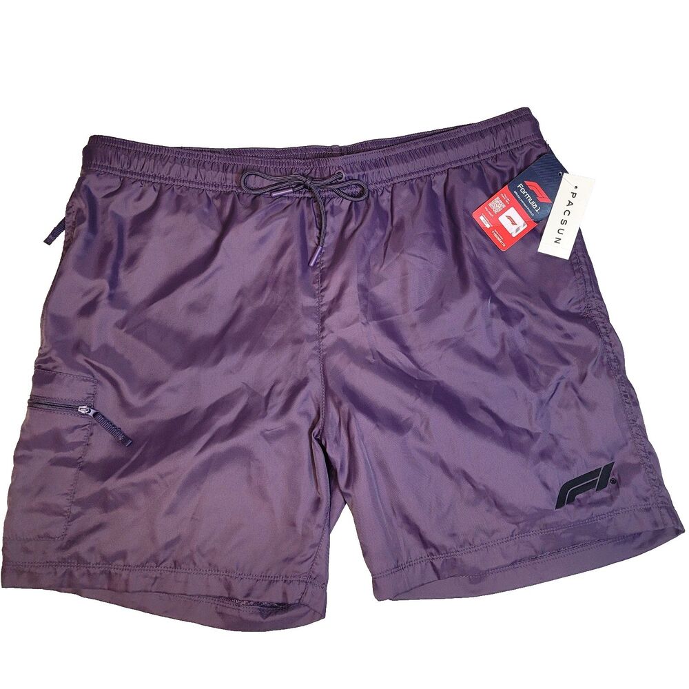 Formula 1 x PacSun Sprint Purple NWT Shorts Mesh Lining XL F1 Logo